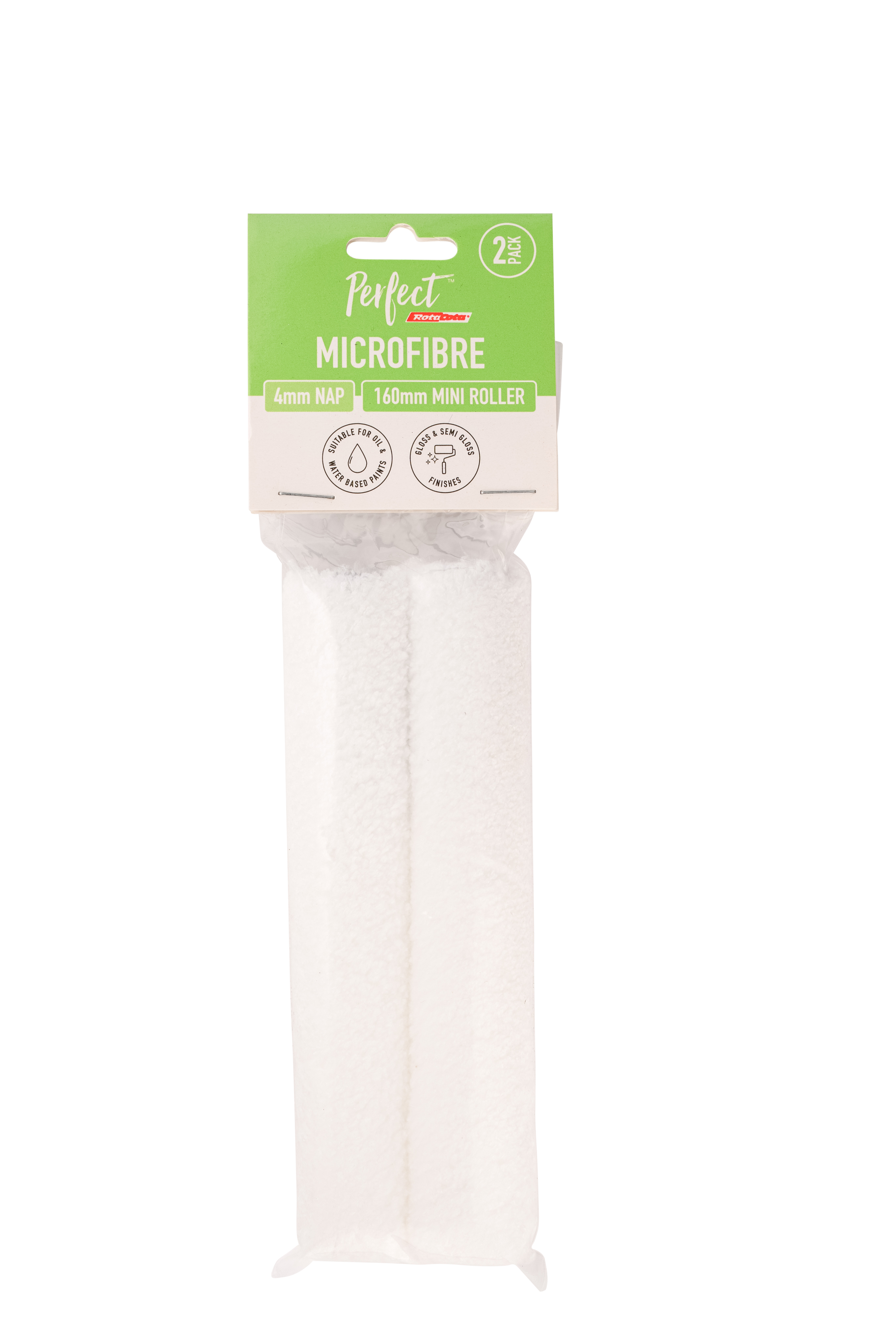 RotaCota Perfect Microfibre Mini Roller Covers 4x160mm 2PK