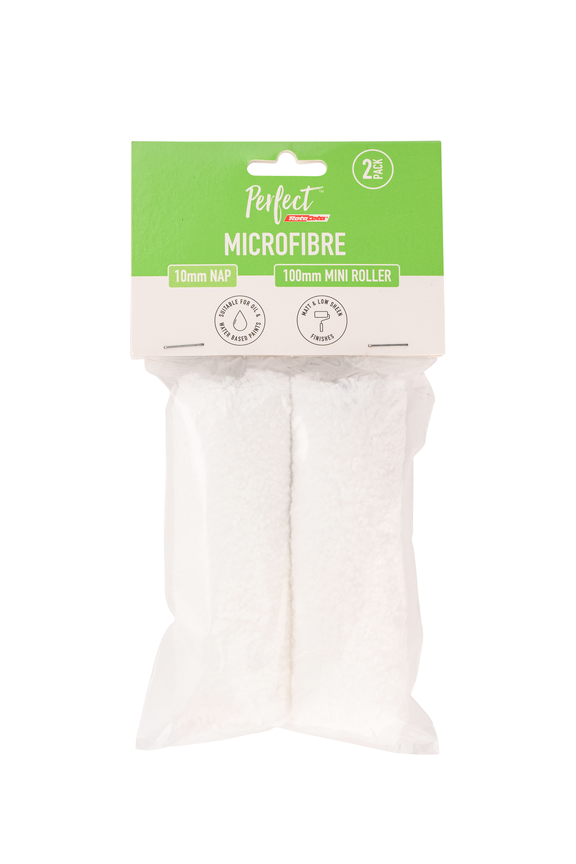 RotaCota Perfect Microfibre Mini Roller Covers 10x100mm 2PK